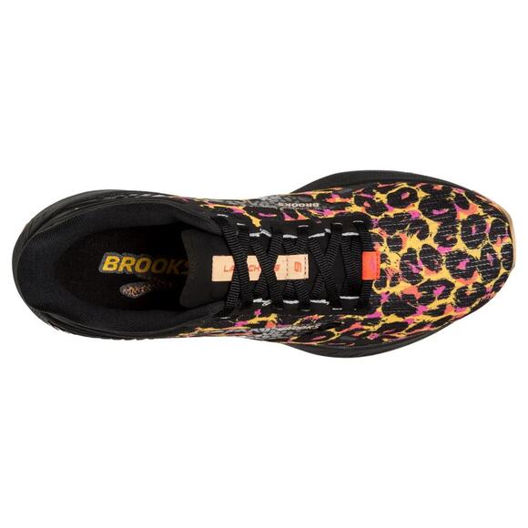 Brooks Launch 9 Wild Women's Size 6.5 Running Shoes Cheetah Citrus/Coral/Black - Picture 4 of 7